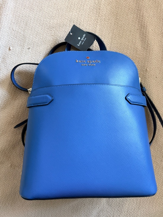 kate spade Handbags - NWT Kate Spade Staci Sapphire Blue Saffiano Leather Backpack Purse